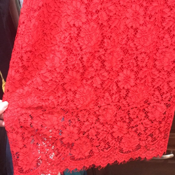 J.Crew red lace midi dress size 10 - Picture 6 of 7